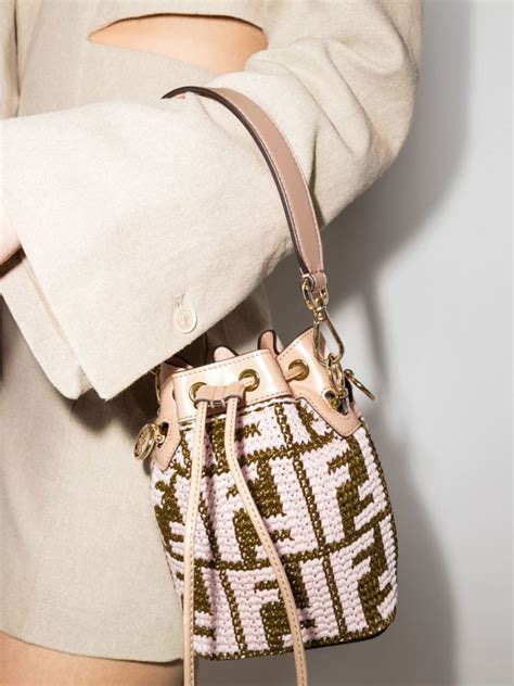 fendi crochet drawstring handbag|fendi shearling bag.